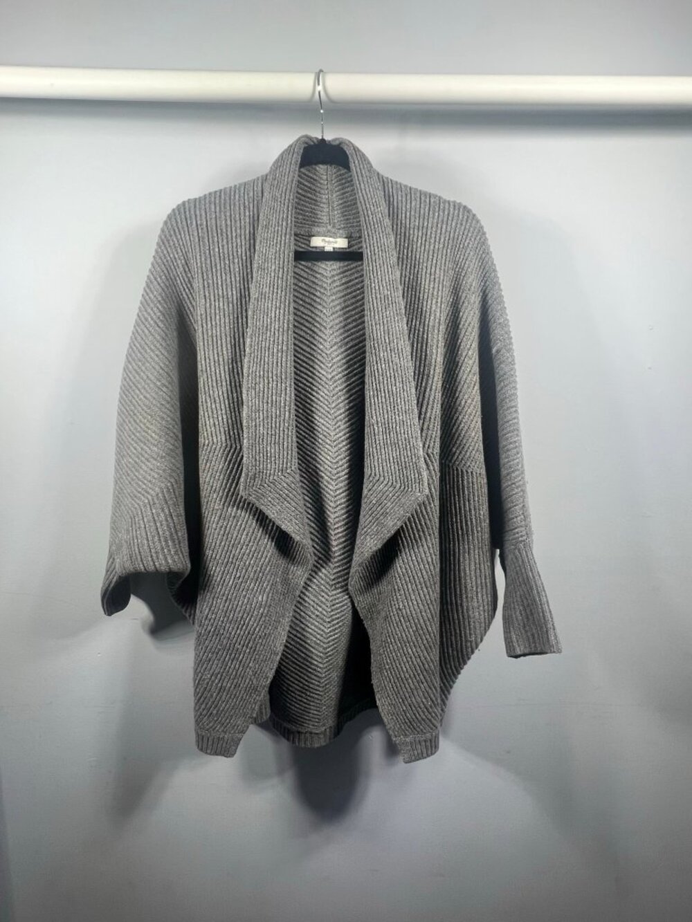 Madewell Sweater Womens Merino Wool Chunky Knit Cardigan XS/S Slouchy Batwing